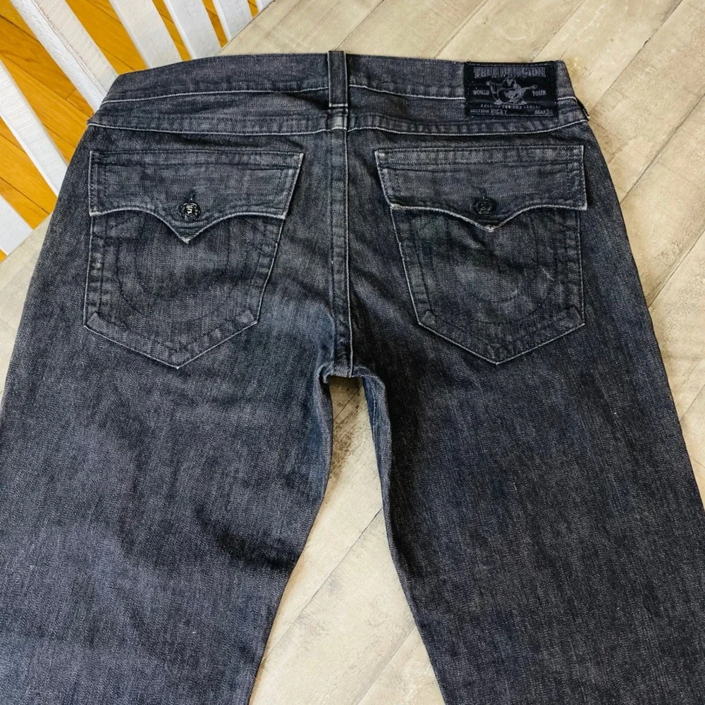 True‎ Religion Mens Jeans Ricky Flaps Relaxed Straight Size 38X34